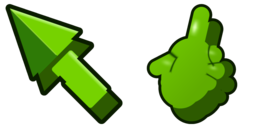 Cursor preview: Neon 3D Green - 1 - cute-cursor.com