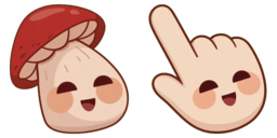 Cursor preview: Cozy Mushroom - 5 - cute-cursor.com