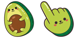 Cursor preview: Avocado Hug - 4 - cute-cursor.com