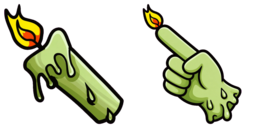 Cursor preview: Grave Candle - 2 - cute-cursor.com