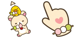 Cursor preview: Cream Dango Bear - 4 - cute-cursor.com