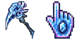 Cursor preview: Frost Pixel Scythe - 1 - cute-cursor.com