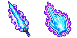 Cursor preview: Soul Flame Sword - 64 - cute-cursor.com
