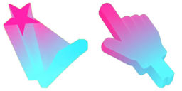 Cursor preview: Neon Trail Star - 61 - cute-cursor.com