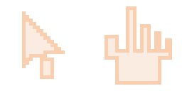 Cursor preview: Linen Pixel - 10 - cute-cursor.com