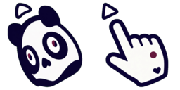 Cursor preview: Heart Nose Panda - 5 - cute-cursor.com