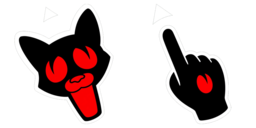 Cursor preview: Red Eye Cat - 49 - cute-cursor.com