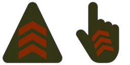 Cursor preview: Olive Chevron - 2 - cute-cursor.com