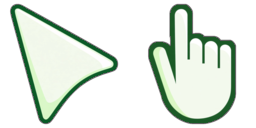 Cursor preview: Ivory Mint - 1 - cute-cursor.com