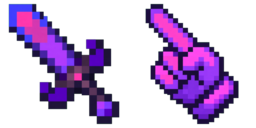 Cursor preview: Violet Pixel Blade - 20 - cute-cursor.com