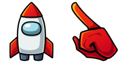 Cursor preview: Red Cone Rocket - 50 - cute-cursor.com