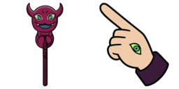 Cursor preview: Horn Imp Staff - 17 - cute-cursor.com