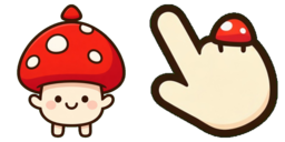 Cursor preview: Smile Cap Mushroom - 15 - cute-cursor.com