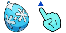Cursor preview: Snow Petal Egg - 66 - cute-cursor.com