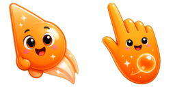 Cursor preview: Tangerine Smile - 57 - cute-cursor.com