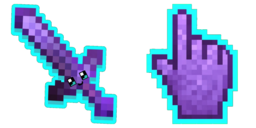 Cursor preview: Cyan Glow Pixel - 16 - cute-cursor.com