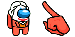 Cursor preview: Coral Grin Bean - 47 - cute-cursor.com