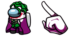 Cursor preview: Violet Grin Bean - 48 - cute-cursor.com