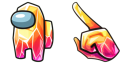 Cursor preview: Sunrise Crystal Bean - 50 - cute-cursor.com