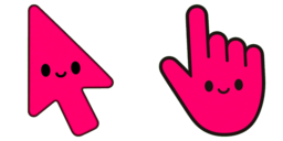 Cursor preview: Neon Magenta Bubble - 18 - cute-cursor.com