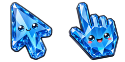 Cursor preview: Sapphire Gem Smile - 59 - cute-cursor.com