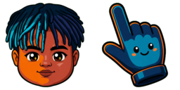 Cursor preview: Teal Spark Smile - 23 - cute-cursor.com