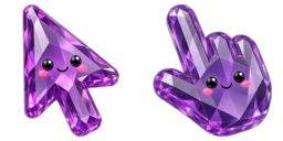 Cursor preview: Amethyst Gem Smile - 24 - cute-cursor.com