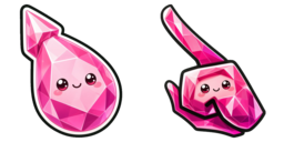 Cursor preview: Blush Facet Crystal - 34 - cute-cursor.com