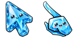 Cursor preview: Sky Facet Crystal - 33 - cute-cursor.com