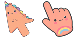 Cursor preview: Pastel Spike Dino - 32 - cute-cursor.com