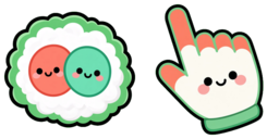 Cursor preview: Hug Maki Duo - 29 - cute-cursor.com