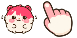 Cursor preview: Berry Cheek Hamster - 28 - cute-cursor.com
