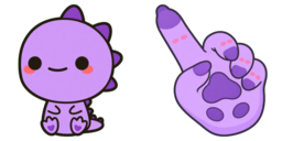 Cursor preview: Lavender Stego Buddy - 26 - cute-cursor.com