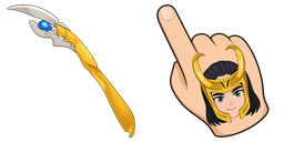 Cursor preview: Mischief Scepter Cute - 1 - cute-cursor.com