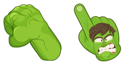 Cursor preview: Moss Smash Cute - 1 - cute-cursor.com