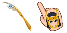 Cursor preview: Emerald Scepter Cute - 1 - cute-cursor.com