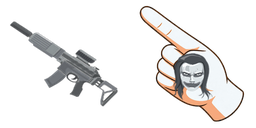 Cursor preview: Dramatic Joker Buddy - 1 - cute-cursor.com