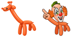 Cursor preview: Balloon Clown Cute - 1 - cute-cursor.com
