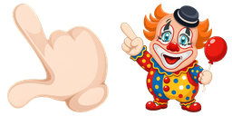 Cursor preview: Funny Clown Mascot - 1 - cute-cursor.com