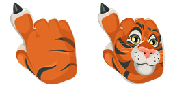 Cursor preview: Tiger Paw Cute - 1 - cute-cursor.com