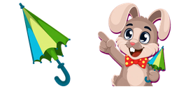 Cursor preview: Bunny Bow Cute - 1 - cute-cursor.com