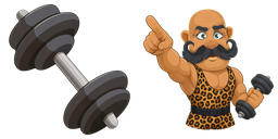 Cursor preview: Strongman Mustache - 1 - cute-cursor.com