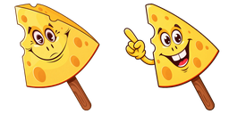 Cursor preview: Cheese Wedge Pal - 1 - cute-cursor.com