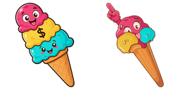 Cursor preview: Triple Scoop Pal - 1 - cute-cursor.com