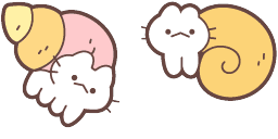 Cursor preview: Adorable Cute Cat Snail - 67 - cute-cursor.com