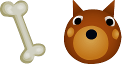Cursor preview: Piggy Doggy - 60 - cute-cursor.com