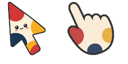 Cursor preview: Soft Bauhaus Circles - 1 - cute-cursor.com