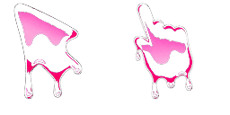 Cursor preview: Hot Fuchsia Squiggle Melt - 1 - cute-cursor.com