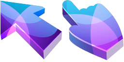 Cursor preview: Purple Blue Abstract - 1 - cute-cursor.com
