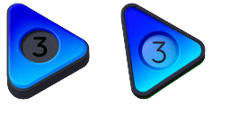 Cursor preview: Chunky Play 3 Cyan - 1 - cute-cursor.com